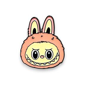 Labubu Pink Fur Fan Art Enamel Pin Lapel Pin